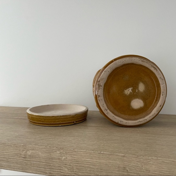 Vintage Glazed Ceramic Tea Canister Panda Bear & Bamboo Design Sheila Fournier - Picture 9 of 10
